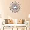 Radial Sunburst Diamond Silent Wall Clock Modern Home Decoration