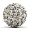 Handcrafted Decorative Orb Ball; Textured; Polyresin and Glass; Set of 3; Antique Silver; DunaWest