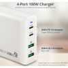 SIIG 100W Dual USB-C PD 3.0 PPS &amp; QC 3.0 Combo Power Charger - White