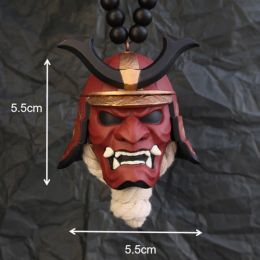 Samurai Kabuto Helmet Hannya Japanese Oni - Car Rear View Mirror Charm Car accessories Rear View Mirror Pendant Car Decoration (Color: J)