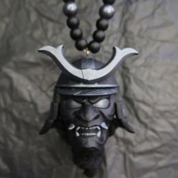 Samurai Kabuto Helmet Hannya Japanese Oni - Car Rear View Mirror Charm Car accessories Rear View Mirror Pendant Car Decoration (Color: F)