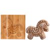 Christmas Wooden Cookie Mold Flower Pine Cone Shape Carved Press Stamp for Biscuit Christmas Decoration Kitchen Baking Tool