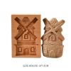 Christmas Wooden Cookie Mold Flower Pine Cone Shape Carved Press Stamp for Biscuit Christmas Decoration Kitchen Baking Tool