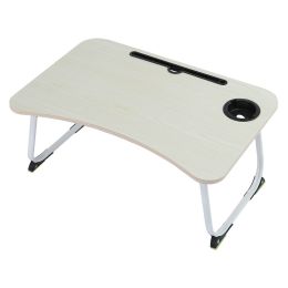 Large Bed Tray Foldable Portable Multifunction Laptop Desk Lazy Laptop Table (Color: Khaki)