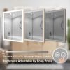 Rectangular Single Aluminum Framed Anti-Fog LED Light Wall Bathroom Vanity Mirror