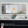 Rectangular Single Aluminum Framed Anti-Fog LED Light Wall Bathroom Vanity Mirror