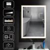 Rectangular Single Aluminum Framed Anti-Fog LED Light Wall Bathroom Vanity Mirror