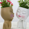 Resin Flower Pot Vase Artistic Sculpture Head Planter Flower Pot