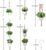 Macrame Plant Hangers with Hooks Hemp Rope Braided Hanging Planter Baskets