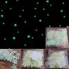 100/40Pcs 3D Glow in the Dark Stars Ceiling Wall Stickers Cute Living Home Decor