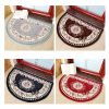 European Style Semicircle Entrance Carpet Bathroom Absorbent Non-slip Bedroom Home Decoration Floor Door Mat Kitchen Living Room