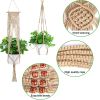 Macrame Plant Hangers with Hooks Hemp Rope Braided Hanging Planter Baskets