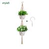 Macrame Plant Hangers with Hooks Hemp Rope Braided Hanging Planter Baskets