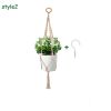 Macrame Plant Hangers with Hooks Hemp Rope Braided Hanging Planter Baskets